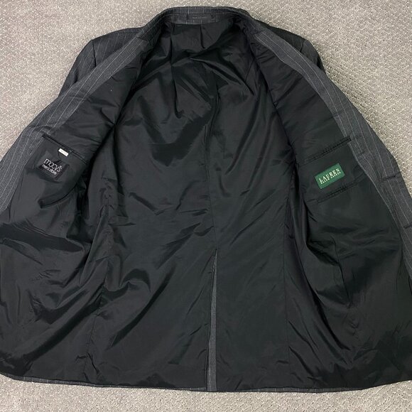 Lauren Ralph Lauren Blazer Sport Coat Men's 42L Gray Pinstripe Wool Long - Picture 5 of 15